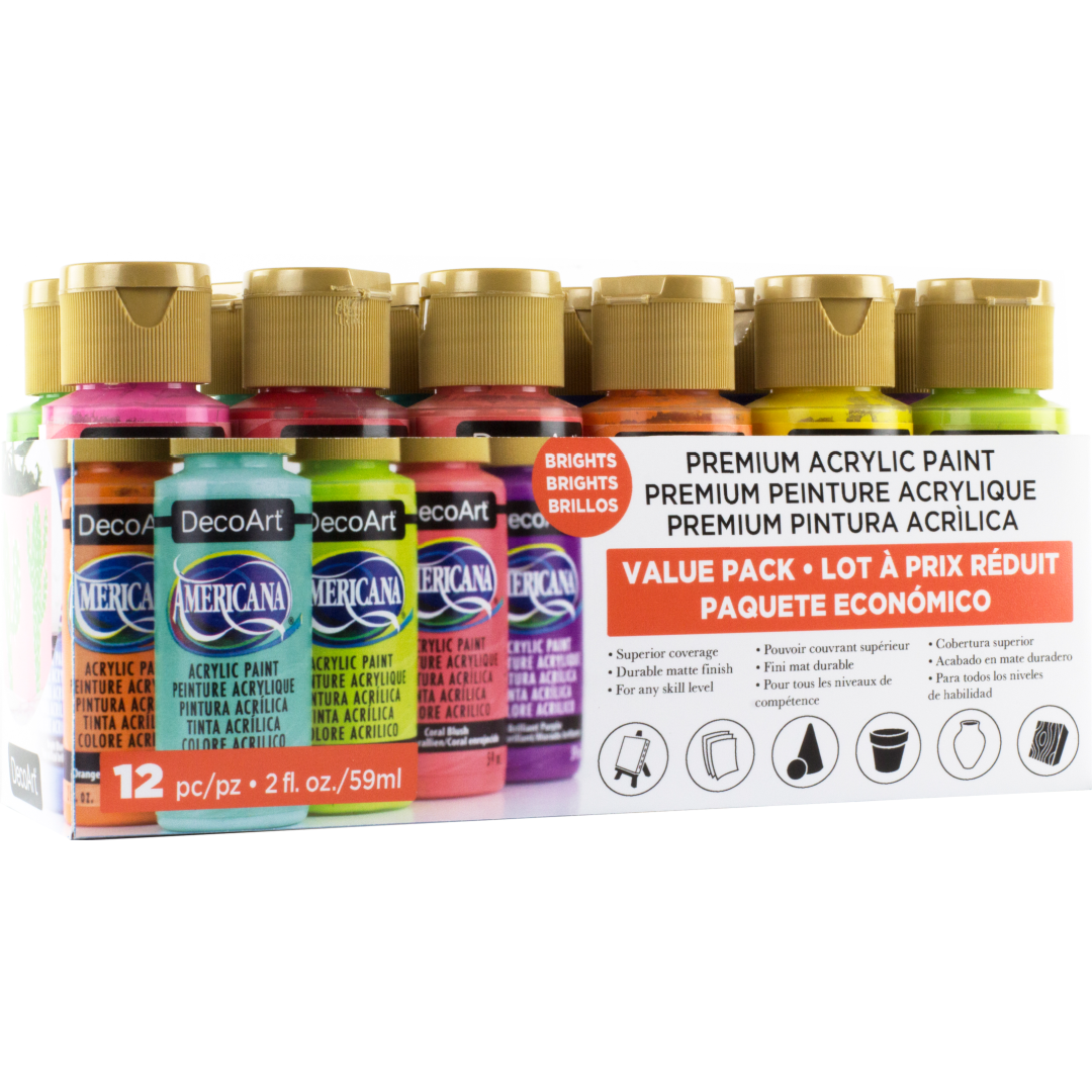 Americana Bright Acrylic Paint Set