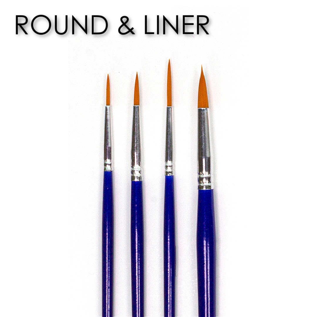 Decoart Designer Series Brushes-Rounds & Liners Set