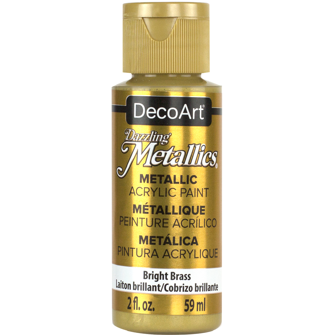 Peinture acrylique métallique - DecoArt Dazzling Metallics - Or Champagne  x59 ml - Perles & Co