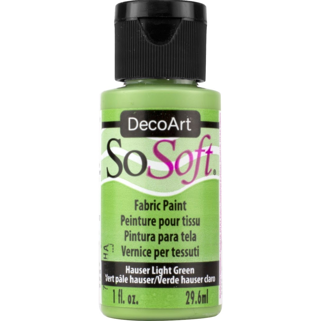 DecoArt SoSoft Fabric Paint 1 oz. - Lamp Black ⋆ Gina Reddin Designs