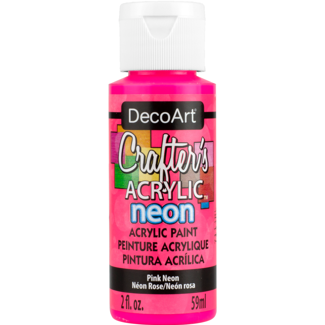 Twinkle Pink Neon Acrylic Craft Paint #72832 - Dollar Store