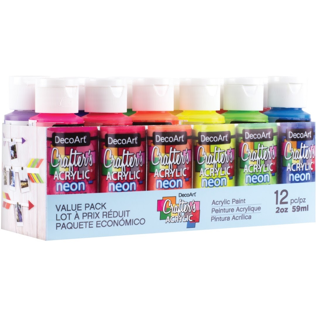 Craft Gear Acrylic Paint Set 42 Bottles All Purpose Paint New