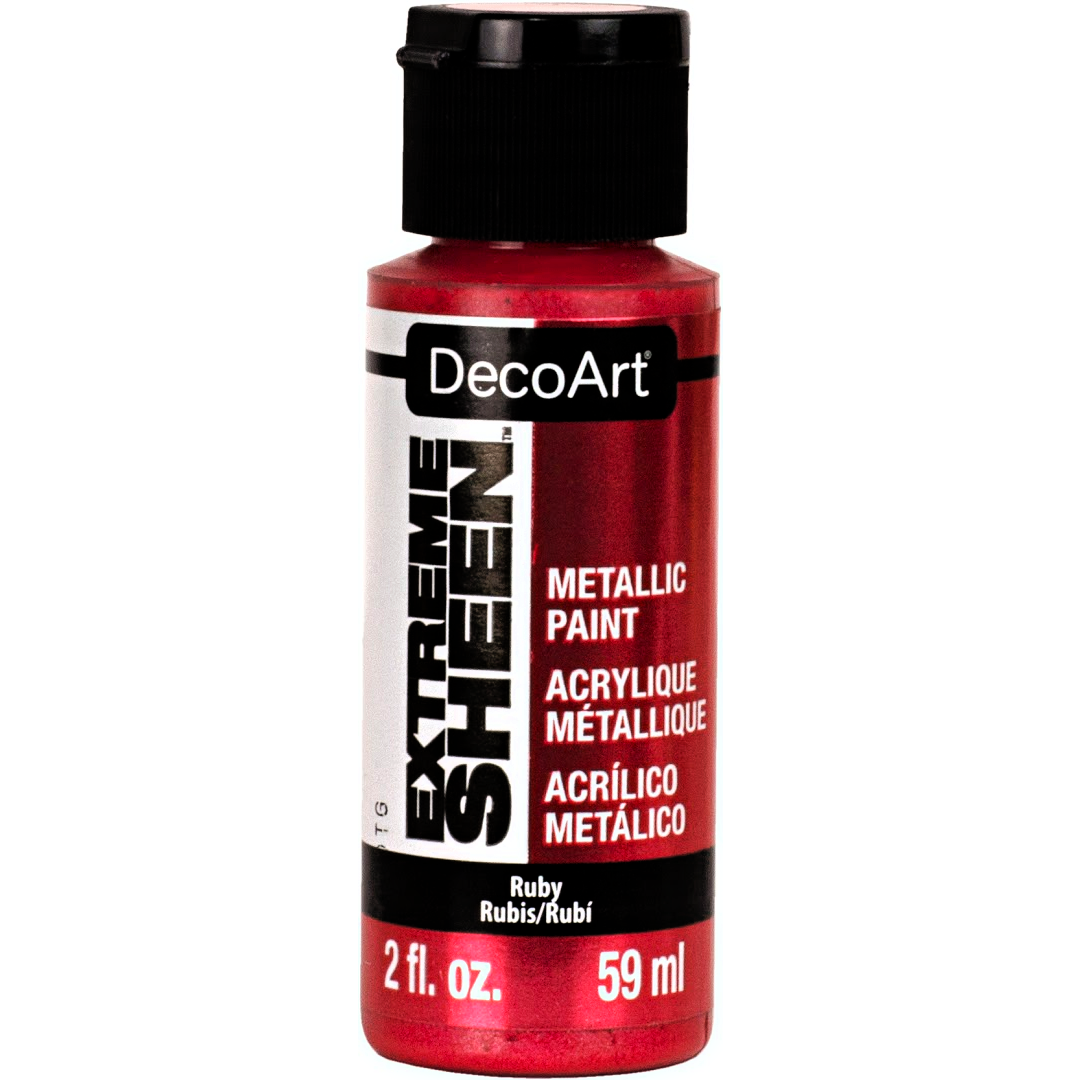 DecoArt Extreme Sheen 24K Gold Metallic Acrylic Paint, 2 Fl. Oz. Bottle  (Pack of 6)