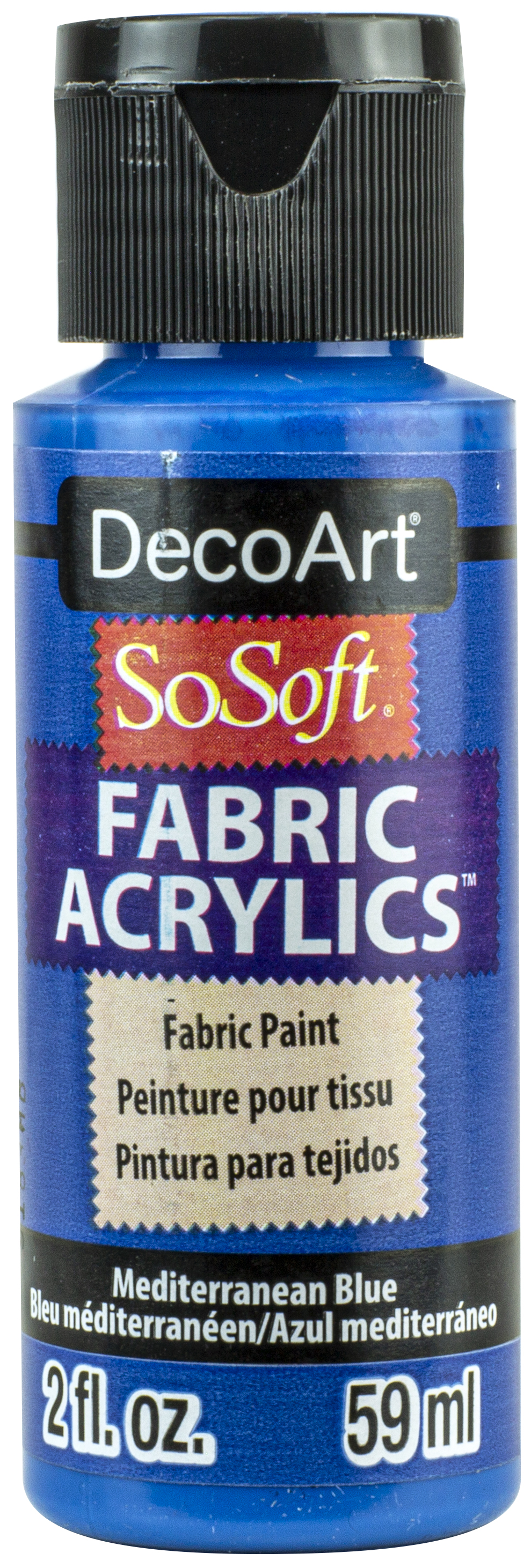 DecoArt SoSoft Fabric Paint 1 oz. - Lamp Black ⋆ Gina Reddin Designs