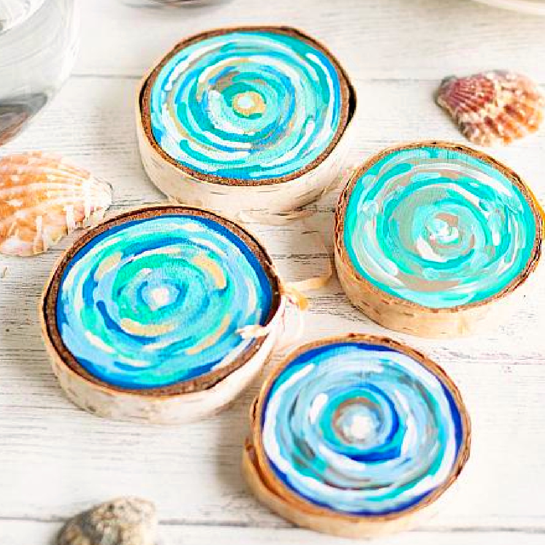 Coastal Colors Beachy Coasters