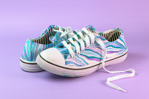 marbled shoes