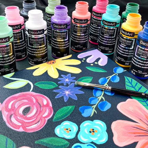 Modern Floral Acrylic Paint Set