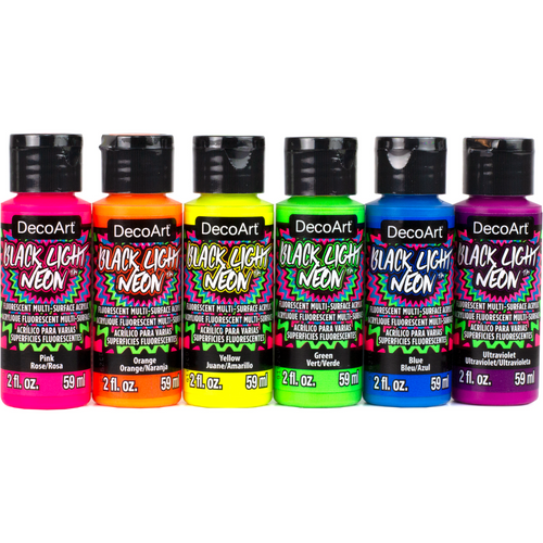 Decoart Black Light Neon Acrylic Paint 2oz - Ultraviolet