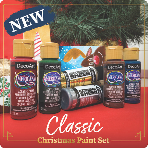 DecoArt® Galaxy Glitter™ 6 Color Christmas Paint Set