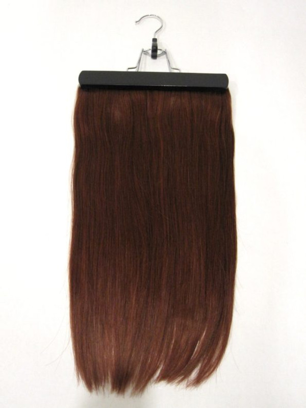 NHS 33 Mahogany Red 21" FlipIN Wire Human Remy Hair Extensions