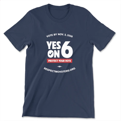 Yes On 6 (Unisex Navy Tee)