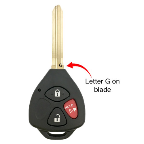 Toyota 3-Button Remote Head Key, ID 197948, TOY057