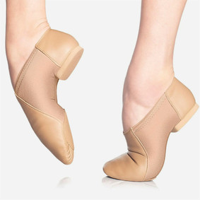 Adult Jazz Leather Shoe with Arch Hugging Neoprene - Java - Caramel