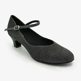 1.5" Heel Closed Toe Ballroom Shoe - Rachelle - Black