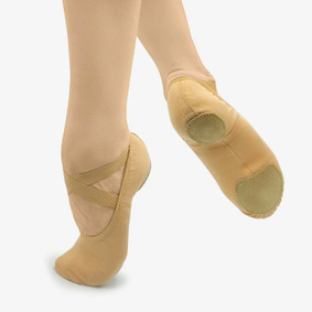Child Vegan Split Sole Canvas Ballet Slipper - Verdi