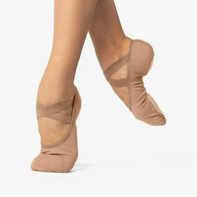 Adult Stretch Canvas Split Sole Ballet Slipper - Bliss - White