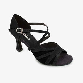 2.5" Heel Ballroom Shoe with Mesh Straps on Toe - Rikki