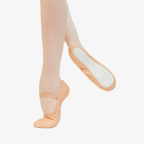 Child Full Sole Economical Leather Ballet Slipper - Bray