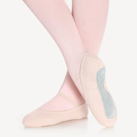 Child Full Sole Stretch Canvas Ballet Slipper - Bailey