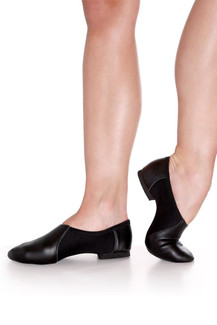 Adult Rubber Sole Jazz Shoe - Jesse (Black)
