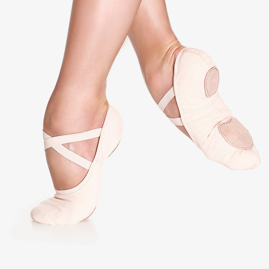 Child Vegan Split Sole Canvas Ballet Slipper - Verdi