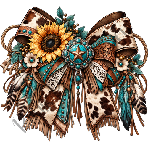 Western Bow with Turquoise
