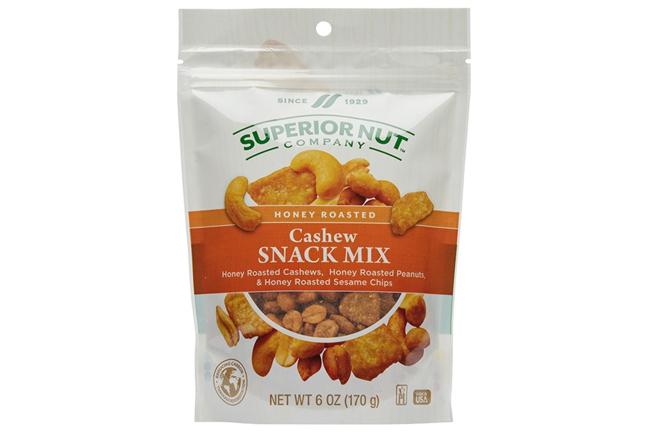 Buy Honey Roasted Cashew Snack Mix (6oz Bag) from Superior Nut Store