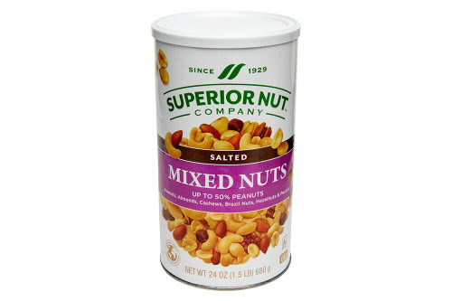 Superior Nut Salted Mixed Nuts 50% Peanuts