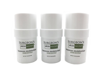 Surgeon's Skin Secret™ Beeswax Moisturizer  .78oz. Twist-up Stick (3 Pack) - Unscented