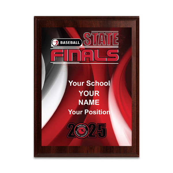 2025 MPSSAA Baseball State Finals 8x10 Plaque