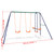  Swing Set Blue Steel and Plastic Ages 3-10 Durable Swing Set A949-91358
