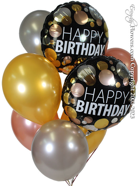 Birthday Metallic Dots  Balloons