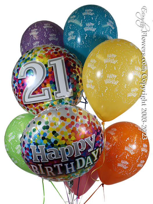 21st Birthday Balloon Bouquet
