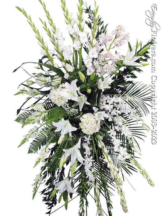 White Funeral Flower Package c1949