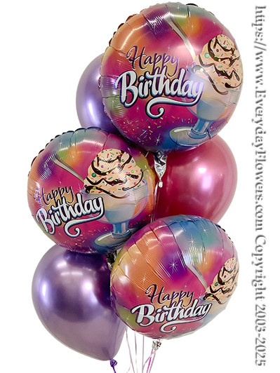 Ice Cream Sundae Birthday Balloon Bouquet by Everyday Flowers