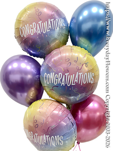 Congratulations Ombre Balloon Bouquet