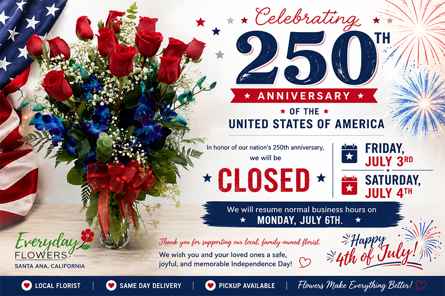 Everyday Flowers Celebrating 250th Anniversary of the United States