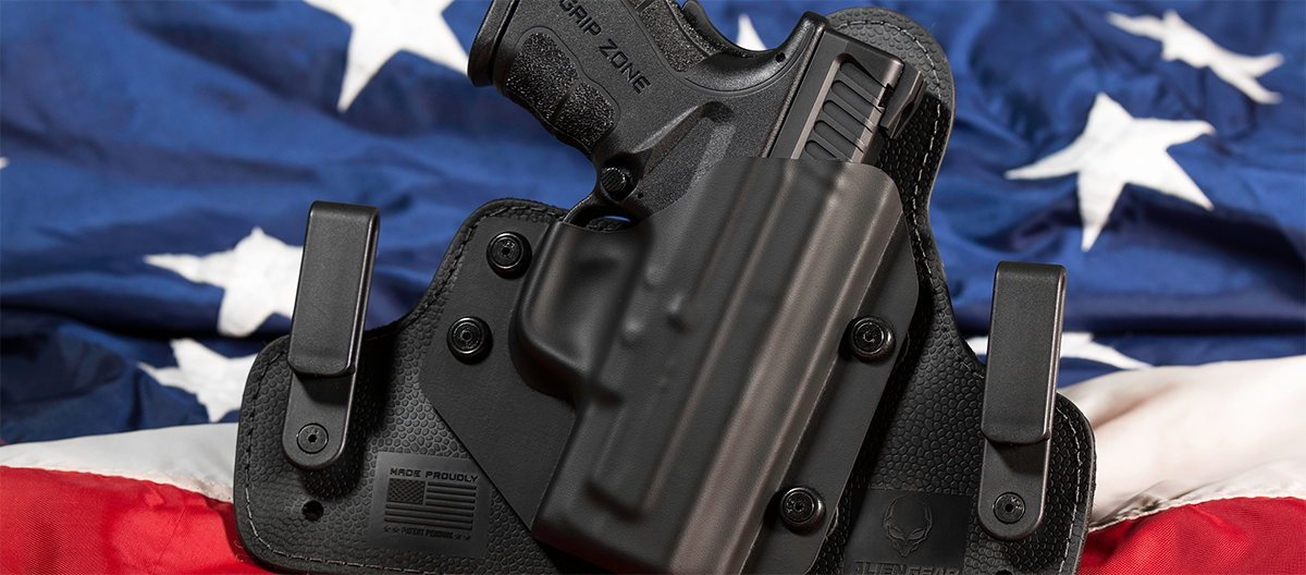 American flag and concealed carry holsters — NJ CCW training in Marlton, South Jersey