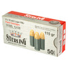 Sterling Steel Case 9mm 115gr Full Metal Jacket Handgun Ammo - 50rd Box - Image 3
