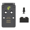 Night Fision Optic Plate + Backup Sight Combo Sights for Glock 17/19 MOS Rmr