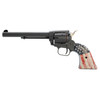 Heritage Rough Rider 22 LR Revolver - 6.5in, 6rd, Single Action, US Flag Grips, Matte Black