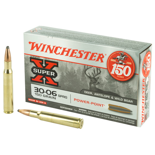 Buy Super-X Power-Point | 30-06 Springfield | 150Gr | Pointed Soft Point | Rifle ammo at the best prices only on utfirearms.com