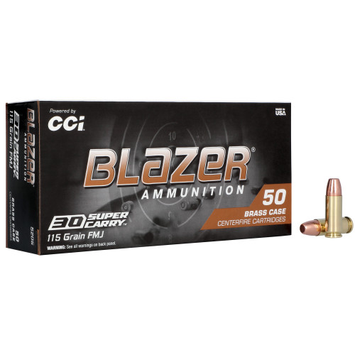 Buy Blazer Brass | 30 Super Carry | 115Gr | Full Metal Jacket | Handgun ammo at the best prices only on utfirearms.com