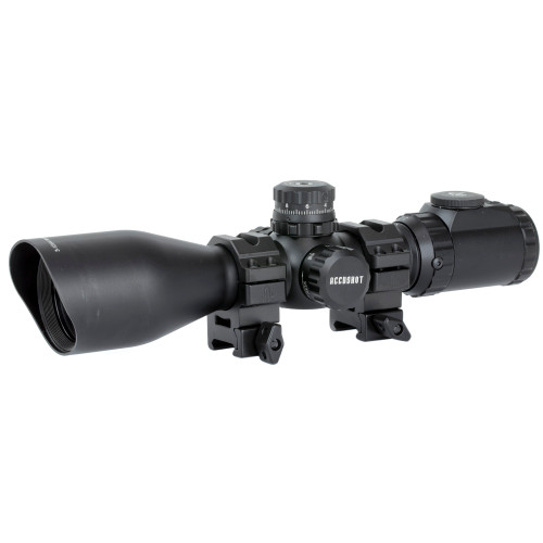 Buy UTG 3-12x44 SWAT Compact Mil-Dot Rifle Scope with Rings at the best prices only on utfirearms.com