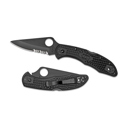 Buy Spyderco Delica4 Combo Blade Folding Knife, Black at the best prices only on utfirearms.com