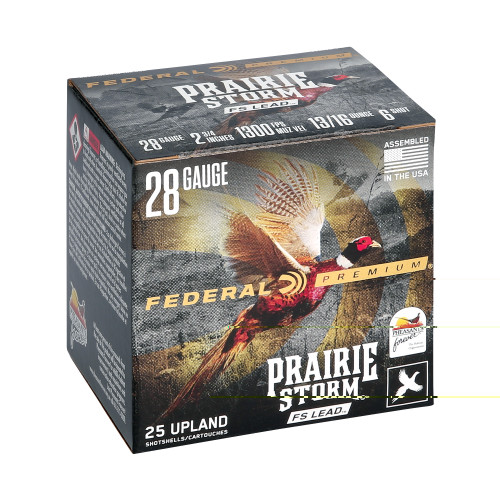 Buy Federal Premium Prairie Storm | 28 Gauge 2.75" | #6 | Lead | Shot Shell ammo at the best prices only on utfirearms.com