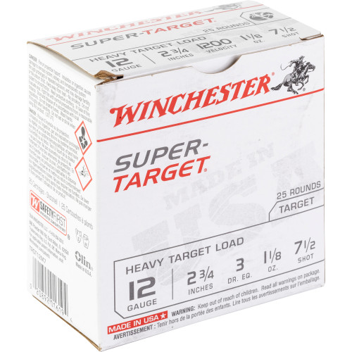 Buy Super Target | 12 Gauge 2.75" | #7.5 | Shotshell | 25 Rds/bx | Shot Shell Ammo - 13200 at the best prices only on utfirearms.com