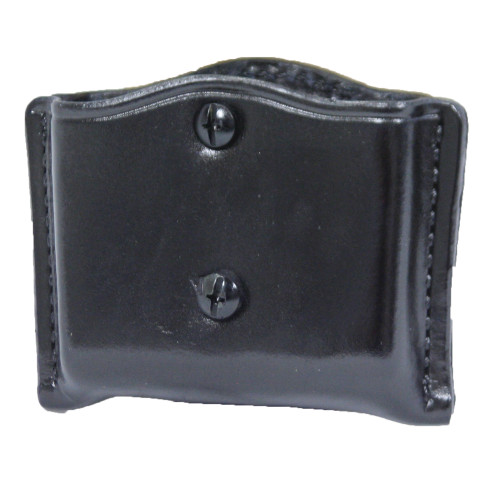Buy Snap-On Double Magazine Pouch| Fits Double Stack Magazines| Black Leather at the best prices only on utfirearms.com