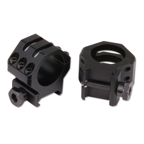 Tactical Ring| Fits Picatinny| 30mm| High| 6-Hole| Black