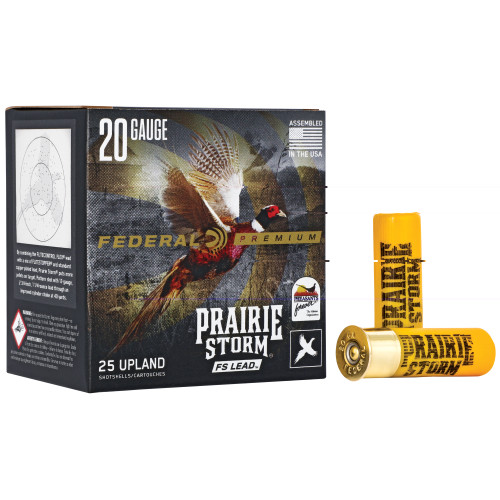 Federal Premium Prairie Storm | 20 Gauge 2.75" | #5 | Lead | 25 Rds/bx | Shot Shell Ammo